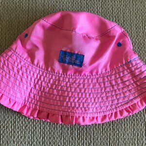 Sun Protection UVSKINZ 4T Girls Pool Hat Beach Bucket Cap Pink Blue Reversible